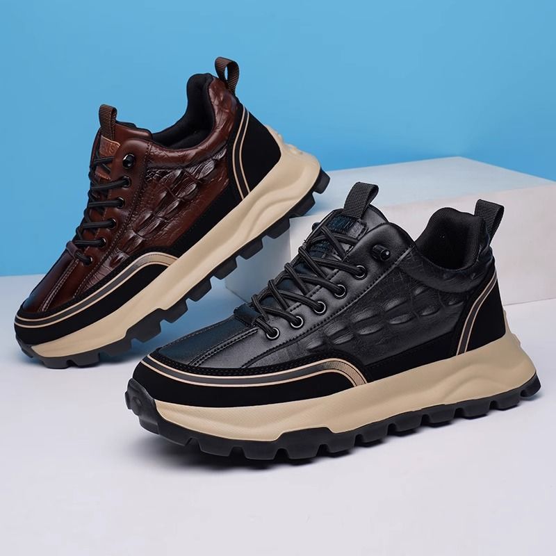 Spring New Ddmysports Men S Leather Waterproof Fashion Casual Shoes Versatile Comfortable Wear Trend Black Outdoor Shoes hoes hoes