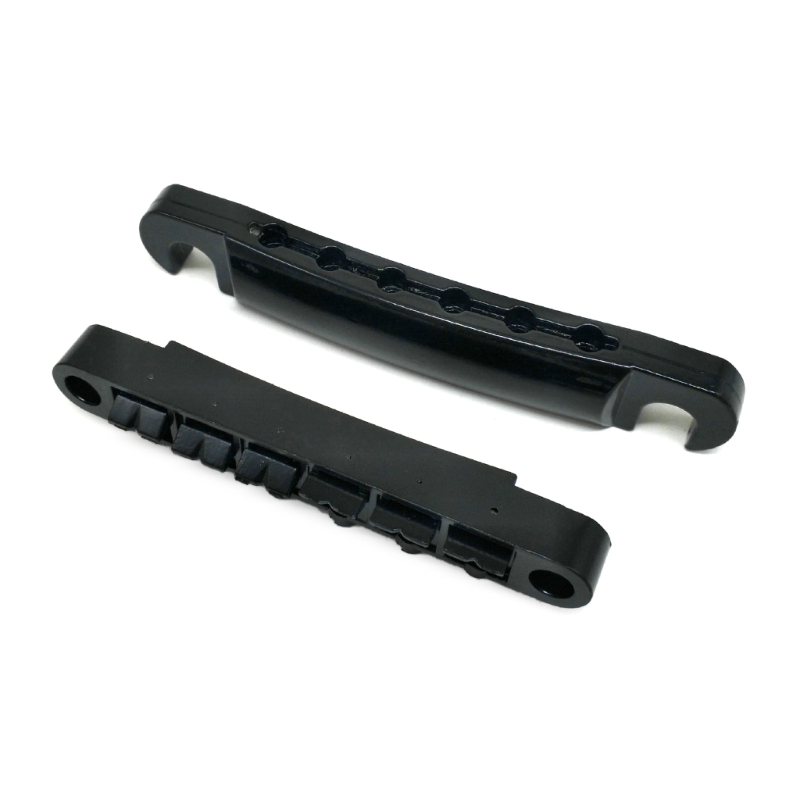 Electric Guitar Rollers Saddle Bridge Tune O-Matic Tailpiece Set for Les Electric Guitar Replacement Parts 69HD