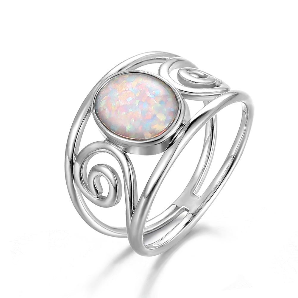8*10MM Green Jade Gemstone Ring S925 Sterling Silver Female Engagement Wedding Party Jewelry Vintage Fine Jewelry