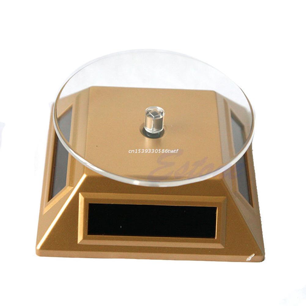 360 Rotating Turn Table Plate Solar Power For Watch Phone Jewelry Display Stand Dropship