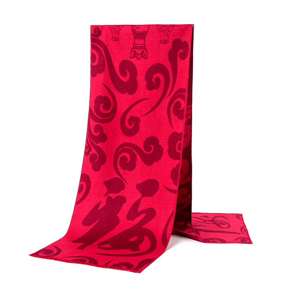 NEW Winter Scarf For Womens Fashion Chinese Red Men's Scarf Long Scarves Clothes Accessories Shawl Lucky Solid