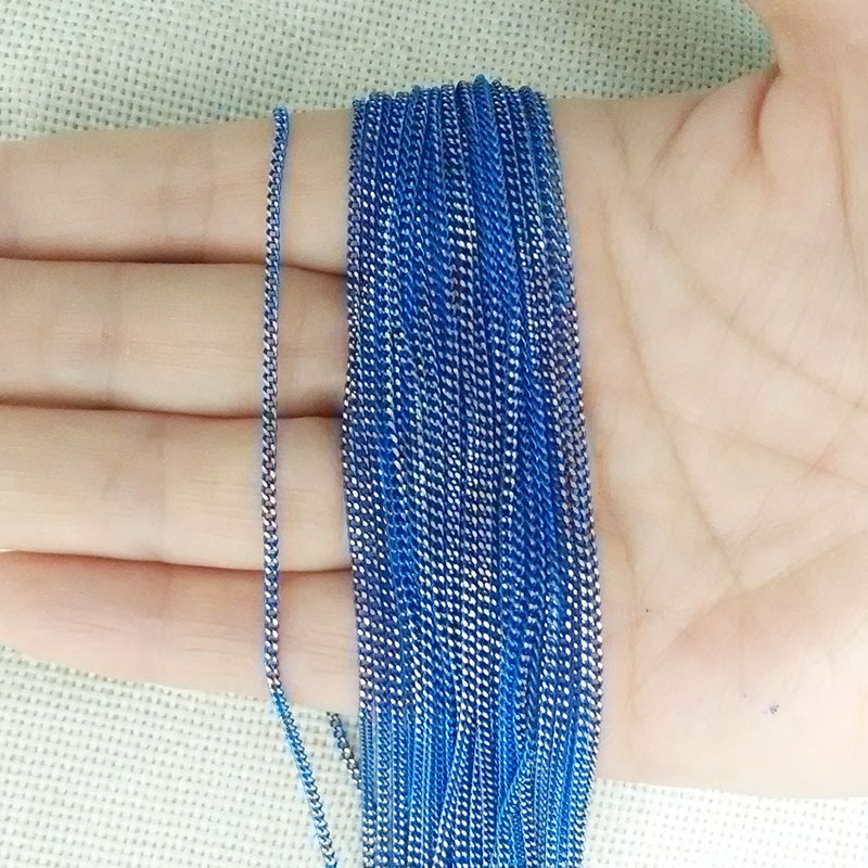 3 meter sprey paint chains tiny Links linked-Opened Cable Chain tassels necklace earrings lariat Findings vintage steampunk diy