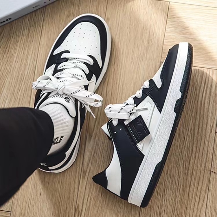2024 men's shoes spring new white shoes fashion casual sneakers Korean niche trend board shoes