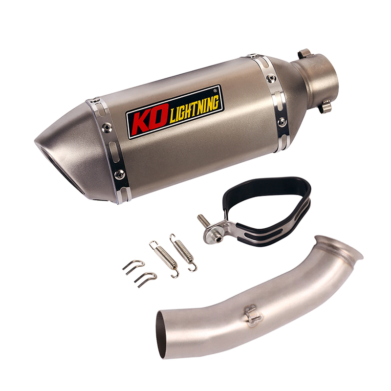 Motorcycle System 51mm Exhaust Muffler Pipe Silencer Tube Middle Connect Link Tips Modified for DUKE 125 250 390 RC390 2017-2021