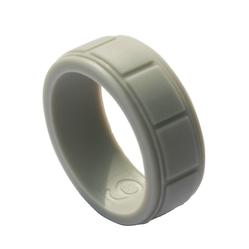 8mm Rubber Silicone Finger Ring Environmental Rubber Female Ring Men Punk Cool Engagement Army Band Jewelry Size 8-13