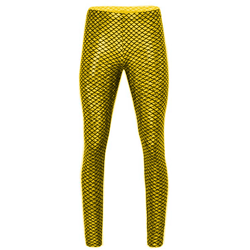 New Summer Top Sale Mermaid Digital Print Women Mermaid Fish Scale Leggings Plus Size S-7XL shiny mermaid printing Leggings pant