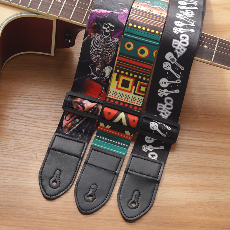 Adjustable Guitar Strap for Acoustic Electric Bass Guitar Musical Accessories Polyester Individual Guitar Belt