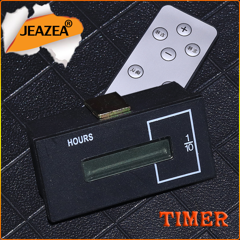 JEAZEA DC 12-36V Square Mechanical Hour Meter Counter Timer Car Generator Diesel Petrol Engine Excavator Tractor