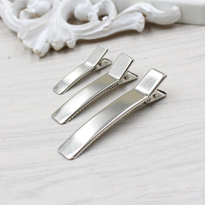 1 pack Wholesale Blank Metal Barrettes Findings 3.5cm 5cm 6cm Metal Hairgrips Charm Hair Accessories DIY Hairwear Making