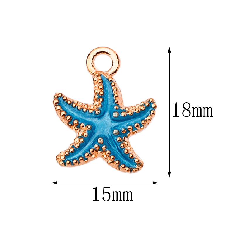 20Pcs/Set Beautiful Ocean Shell Charm Colorful Starfish Pendant Anklet Bracelet Necklace DIY Handmade Jewelry Making Supplies