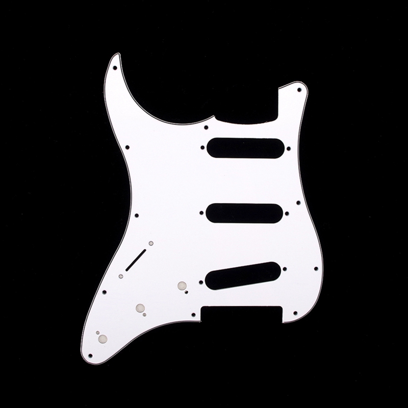 11 Holes Electric Guitar Pickguard SSS Guitar Scratch Plate & Screws For ST Style Guitar Parts Replacement
