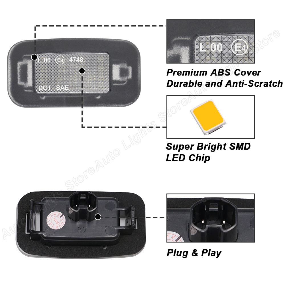 For Lexus IS200t IS250 IS300 IS350 GS200t GS300 GS350 GS350h GS450H License Plate LED Lights Number Plate Lamps RC300 RC350 RC F