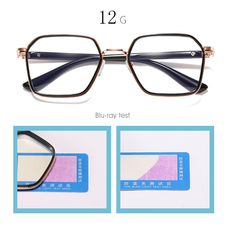 iboode Blue Light Blocking Myopia Glasses Finished Men Women Large Frame Myopic Eyewear Optical -1 -1.5 -2 -2.5 -3.5 Spectacles