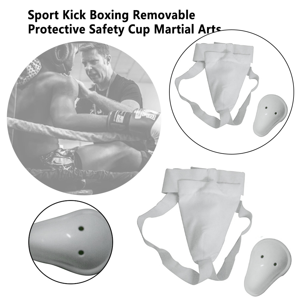 Martial Arts Kick Boxing Adult Removable Jockstrap Support Professional Sport Protective Safety Cup Elastic Band Groin Guard