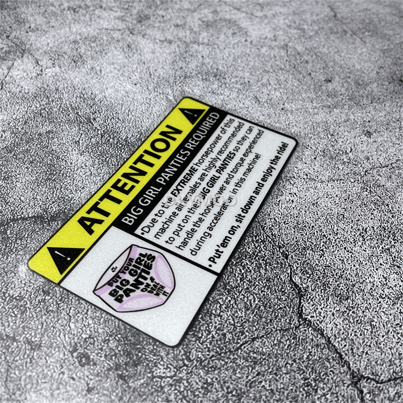 DXYMOO Car Styling Sticker for Warning Speed Anime Girls Airbag Check Auto Triangle Graphic Motorcycle Oil Tank Body Decals