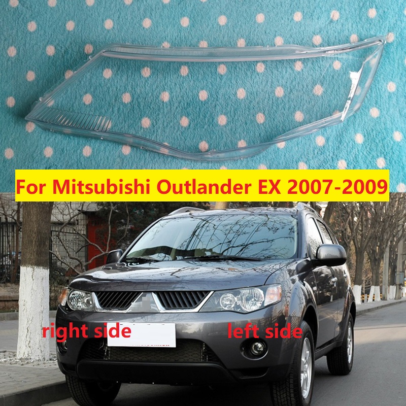 For Mitsubishi Outlander EX 2007 2008 2009 Headlamp Cover Headlight Lamp Shell Transparent Lampshade Replace Original Glass Lens