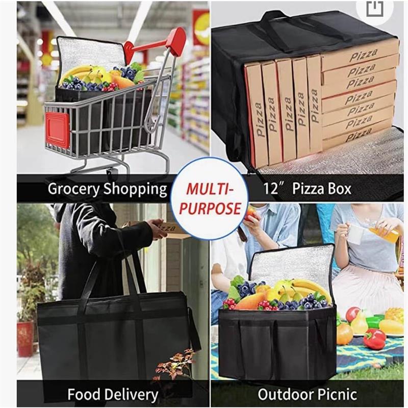 Reusable Insulated Lunch Bag Waterproof Cooler Bag Lunch Box for Kids Adult Collapsible Leakproof with Strap for Office Picnic