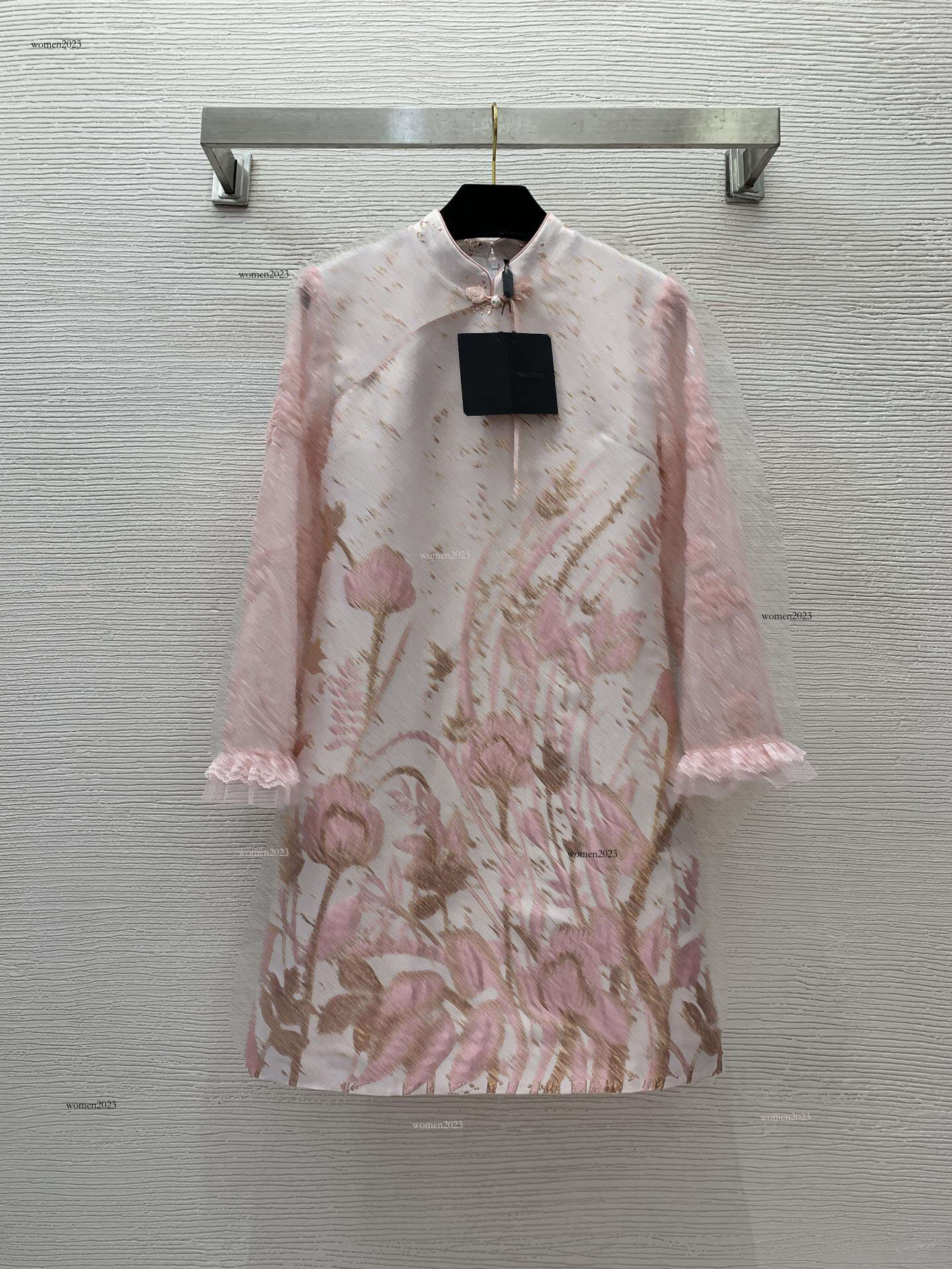 Brand women dress Designer Long skirt womens dresses Fashion Logo woman Chinoiserie Long sleeve self-cultivation dress Jacquard fabric dress Jun 20