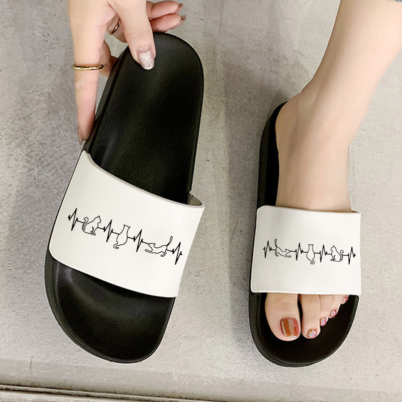 shoes for women Cute puppy slippers Dog paw house outdoor Beach slides summer hotest flip flops