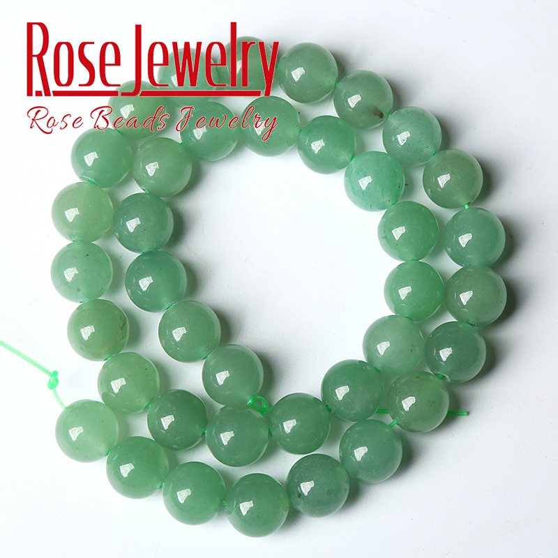 Green Aventurine Jades Beads Natural Stone Round Loose Spacer Beads For Jewelry Making DIY Bracelets Necklaces 4 6 8 10 12mm 15"