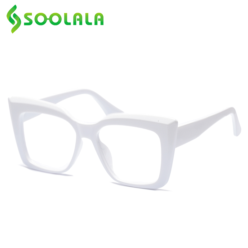 SOOLALA Square Reading Glasses Women Full Frame Ladies Farsighted Reader Magnifying Presbyopic Eyeglasses For Sight +0.5 1.0 2.0