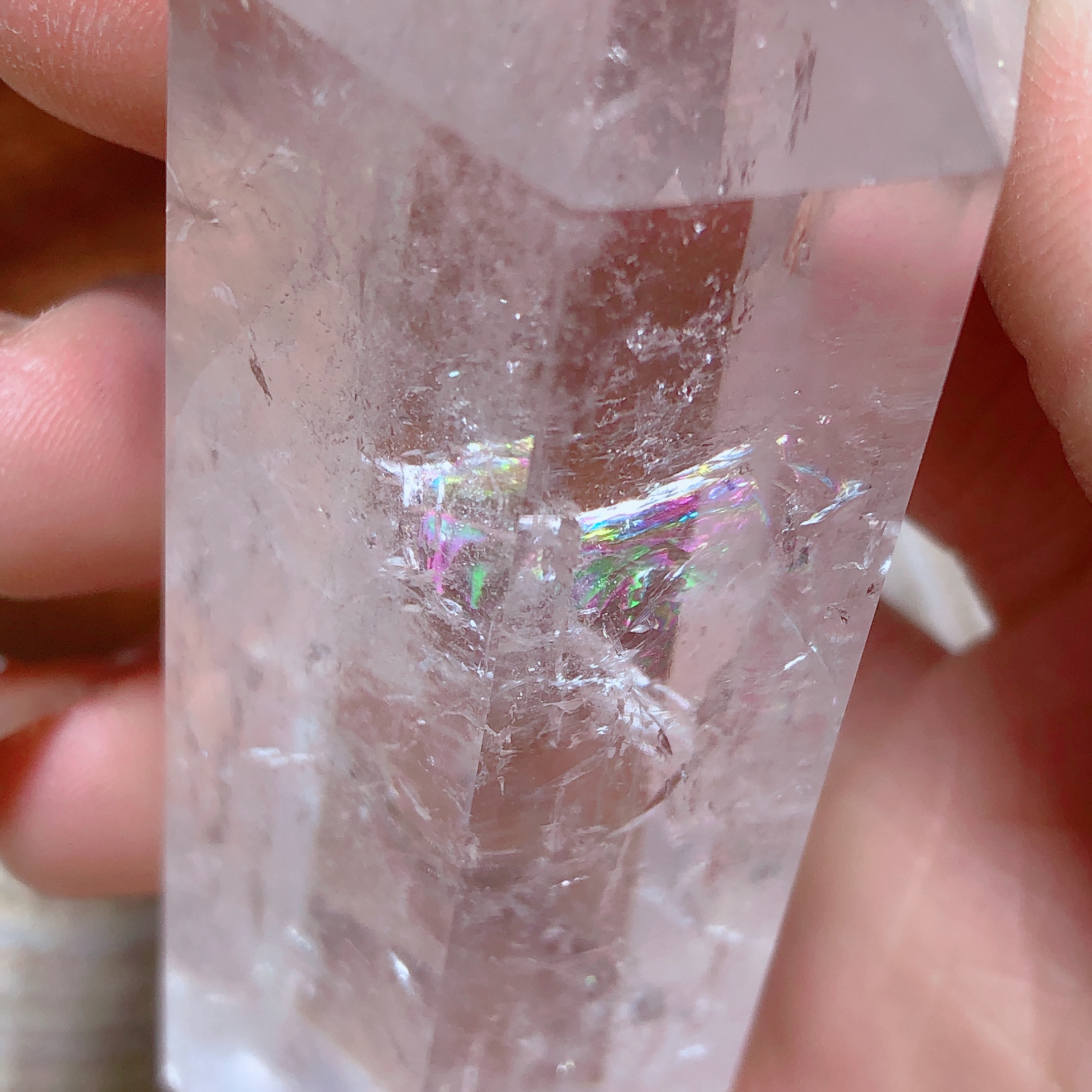 Natural Clear Quartz Tower Rainbow Flash Gemstones High Quality Wholesale Crystals Home Decorations Gift