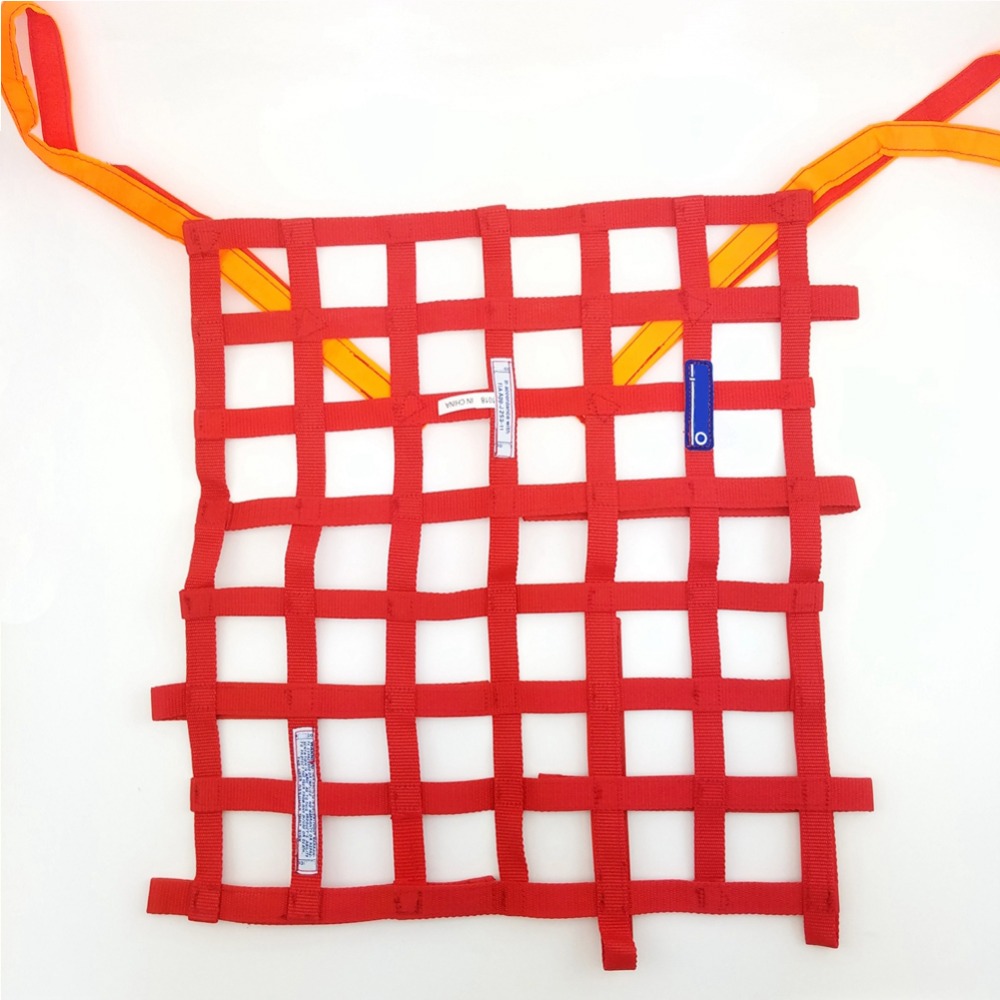 Tuning Monster 20"x17" Car Safety Window Net Racing Drifting Rally Car Window Net Protector Red Black