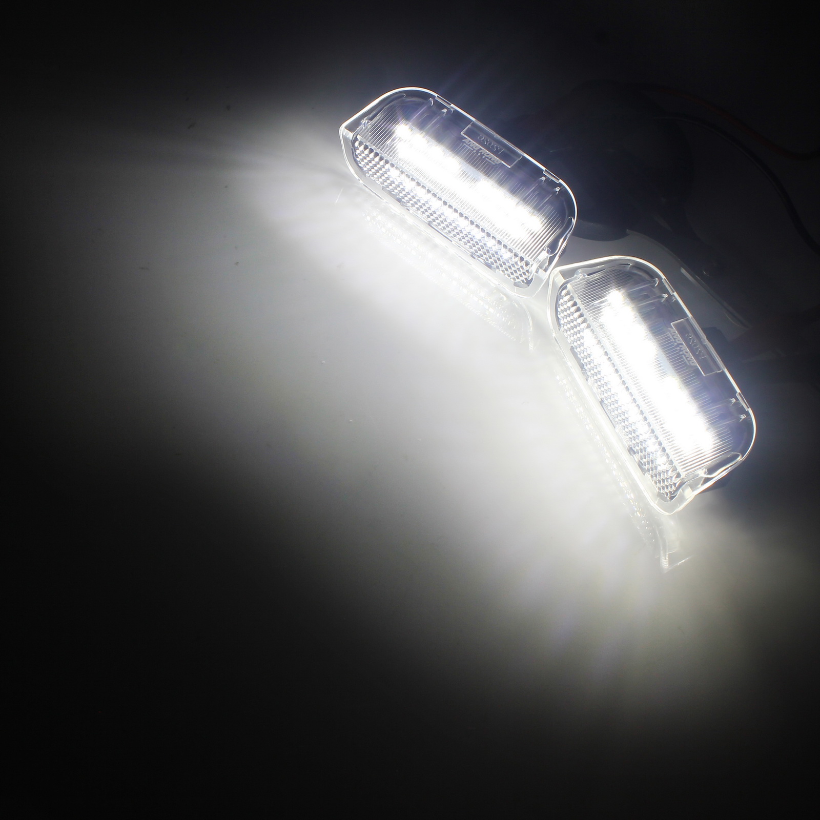 ANGRONG 2X LED Footwell Courtesy Side Door Light For VW Touareg Tiguan Golf Passat CC Jetta