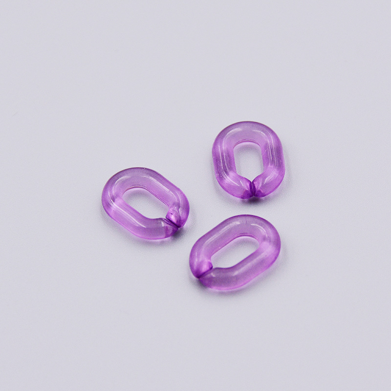 50pcs Transparent Acrylic Open Rings Beads Link Chain Assembled Part Beads Connectors for Diy Jewelry Making Accessories 20x14mm