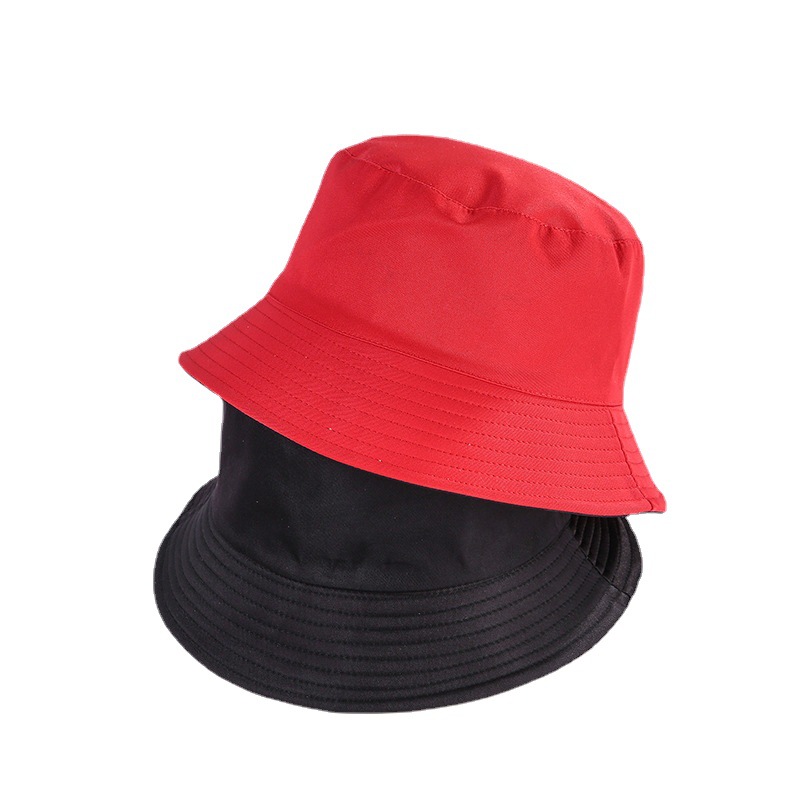 Double-sided Wearing Cap Solid Color Bucket Hat Men Women Sun Hat Reversible Fisherman Hat Summer Panama Cap Sun Fishing Gorros