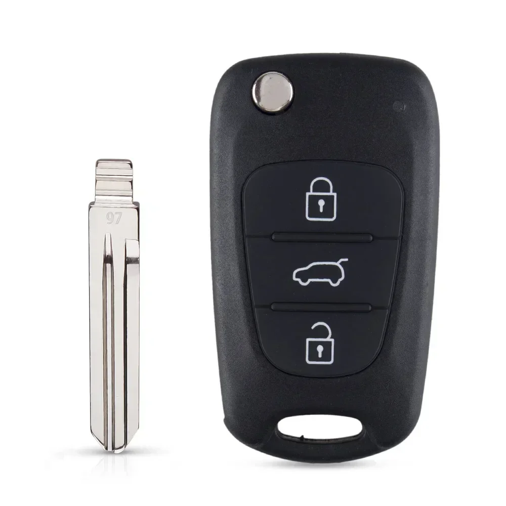 KEYYOU 5PCS Flip Folding Remote Key Case For Hyundai I20 I30 IX35 I35 Accent For Kia Picanto Sportage K5 3 Buttons