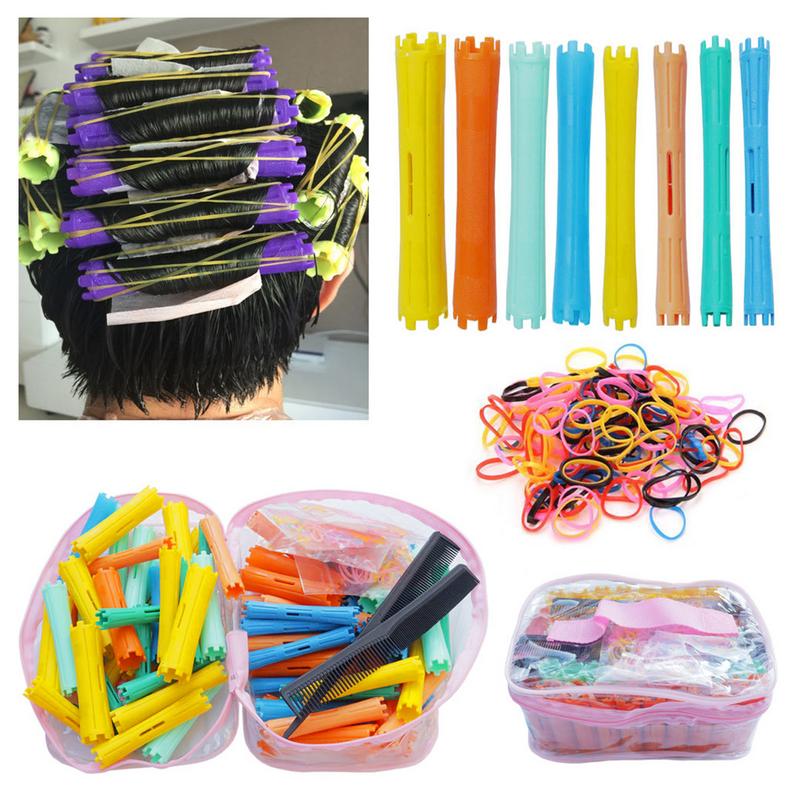 78pcs/set Hair Perm Rods Hair Curler No Heat Hair Rollers Curling Rod Lazy Curls Rods Wave Formers Hair Styling Tools
