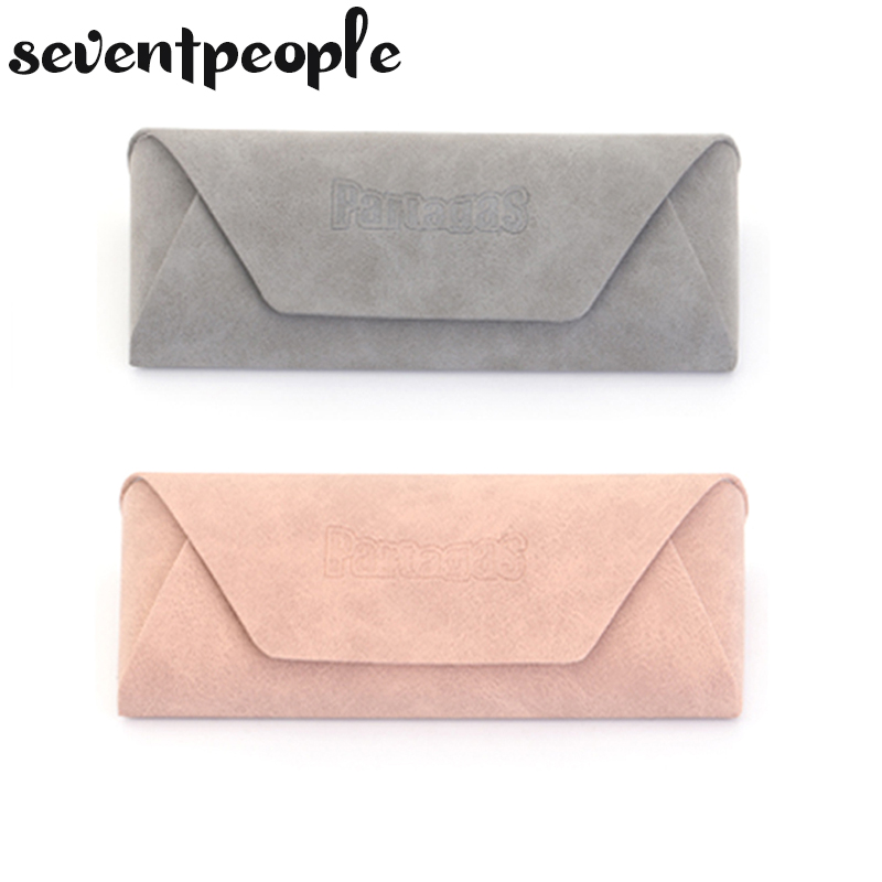 Retro Handmade Glasses Case Soft Sheepskin Texture Waterproof Non-Slip Magnet Buckle Switch Eyeglasses Box Protect Eyewear