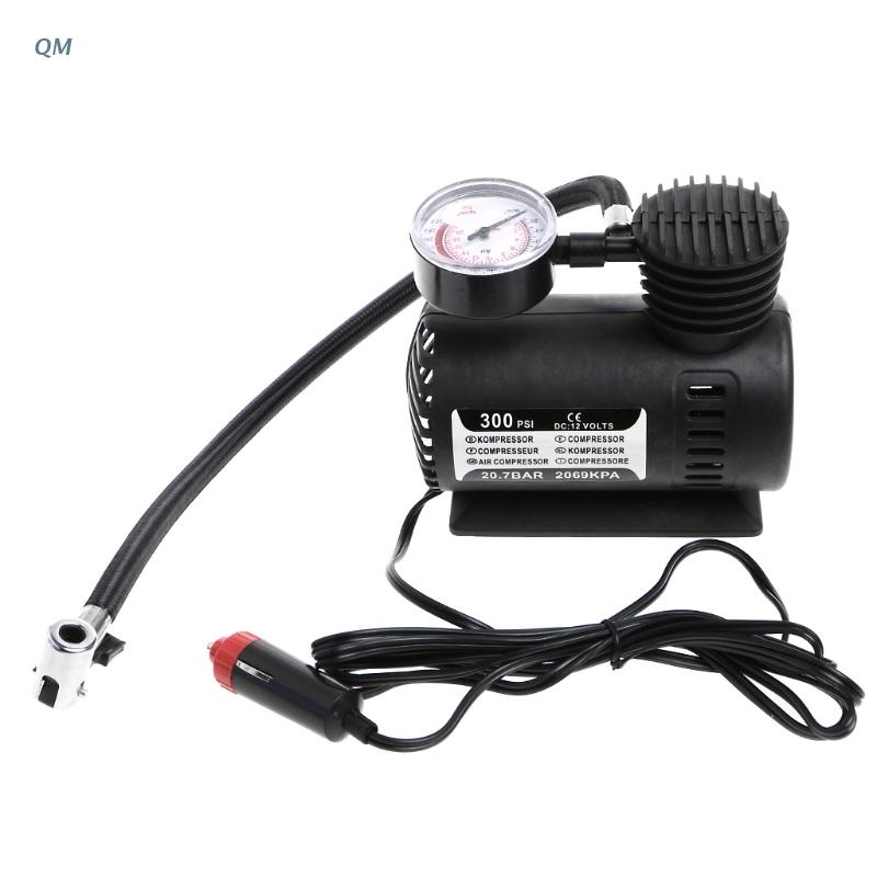 300 PSI 12V Car Portable Mini Air Compressor Electric Tire Inflator Pump w/Gauge 13MF