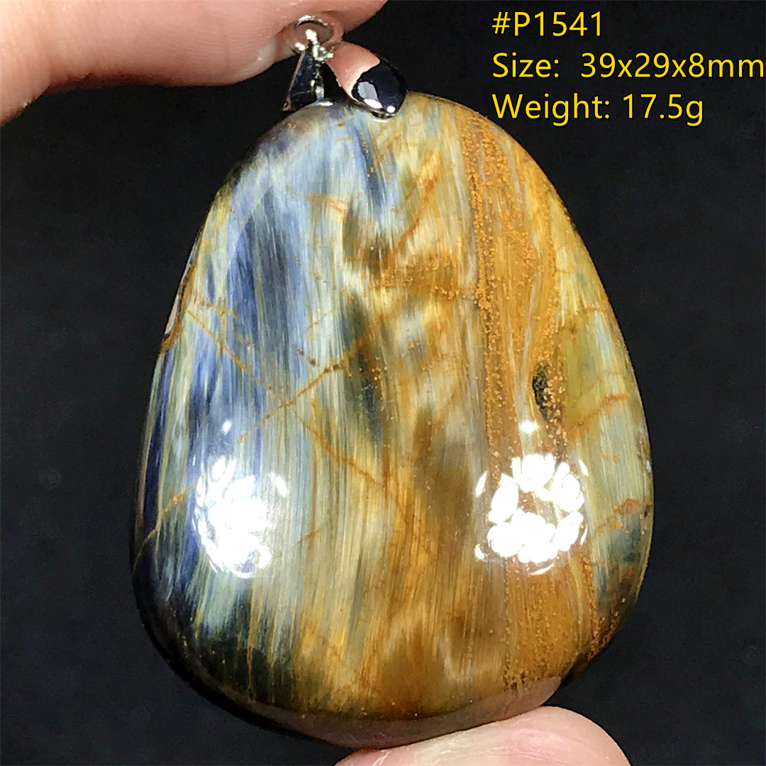 Top Natural Blue Pietersite Pendant Jewelry For Women Lady Men Healing Luck Crystal Beads Silver Namibia Energy Stone AAAAA