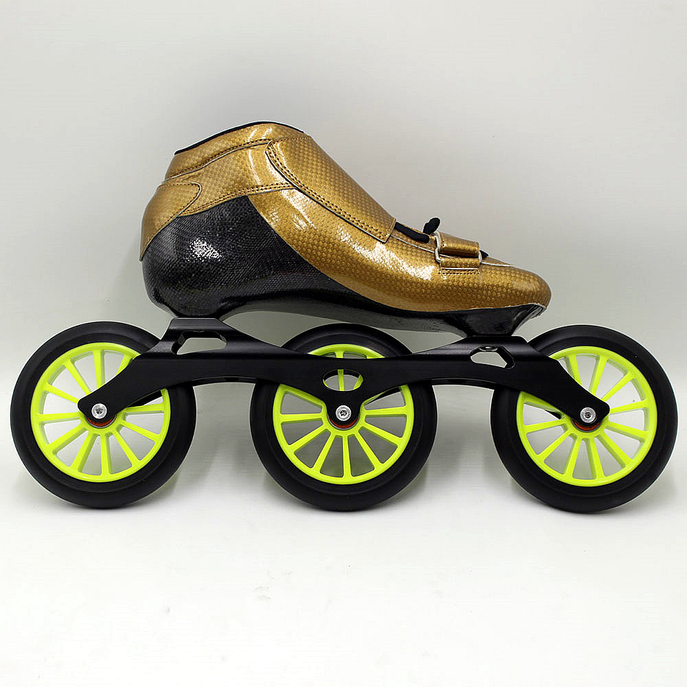 Speedskates STS Skating manual inline speed skating shoes red and green roller skates speed wheels