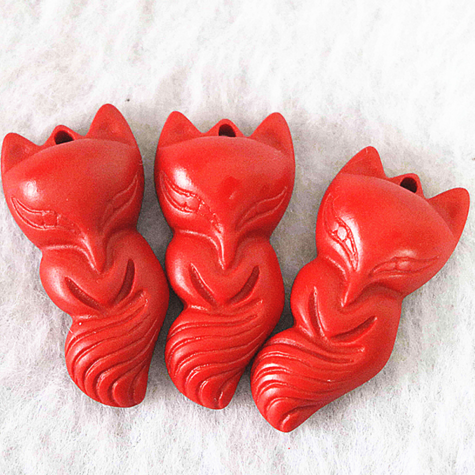 Charms 7 shape pendant beads 5pcs synthetic red cinnabar heart tortoise buddha spacers stone jewelry findings accessories B943