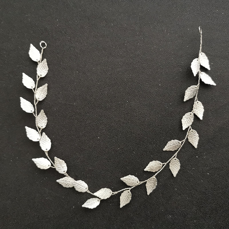 SLBRIDAL Handmade Ins Baroque Style Alloy Leaf Pearl Bridal Hair Vine Headband Wedding Headpieces Hair accessories Women Jewelry