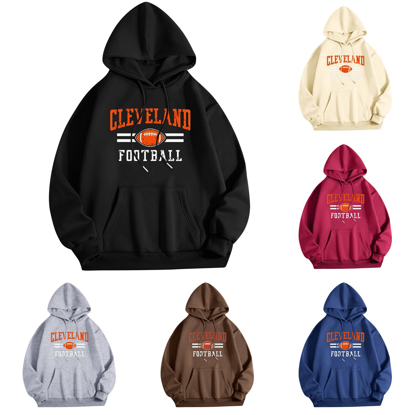 Womens Sweatshirts Oversize Letter Print Graphic Away Rugby Jersey Hoodies Adult Outwear Shirt Pullover Long Sleeve Blouses