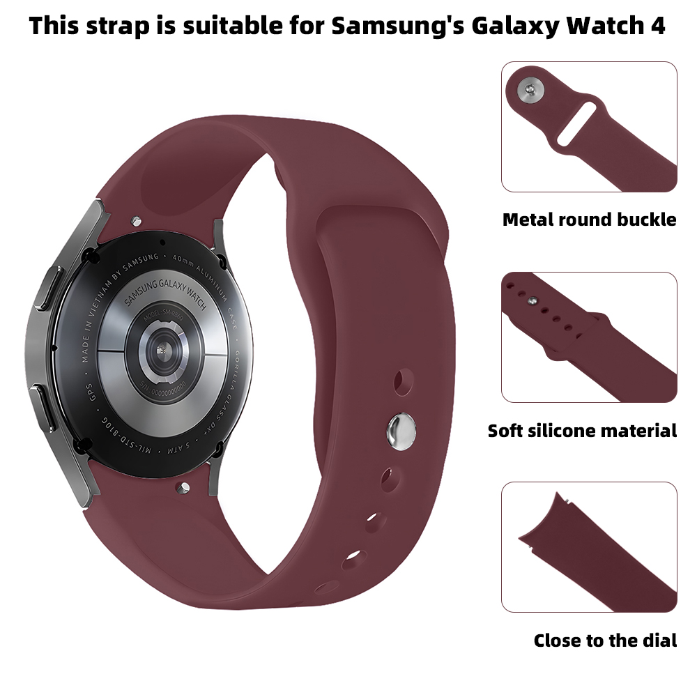 No Gaps Strap For Samsung Galaxy Watch 5/6/pro/4/3 44mm 40mm classic 46mm 42mm active 2 41mm Silicone Sport Bracelet Watch4 band