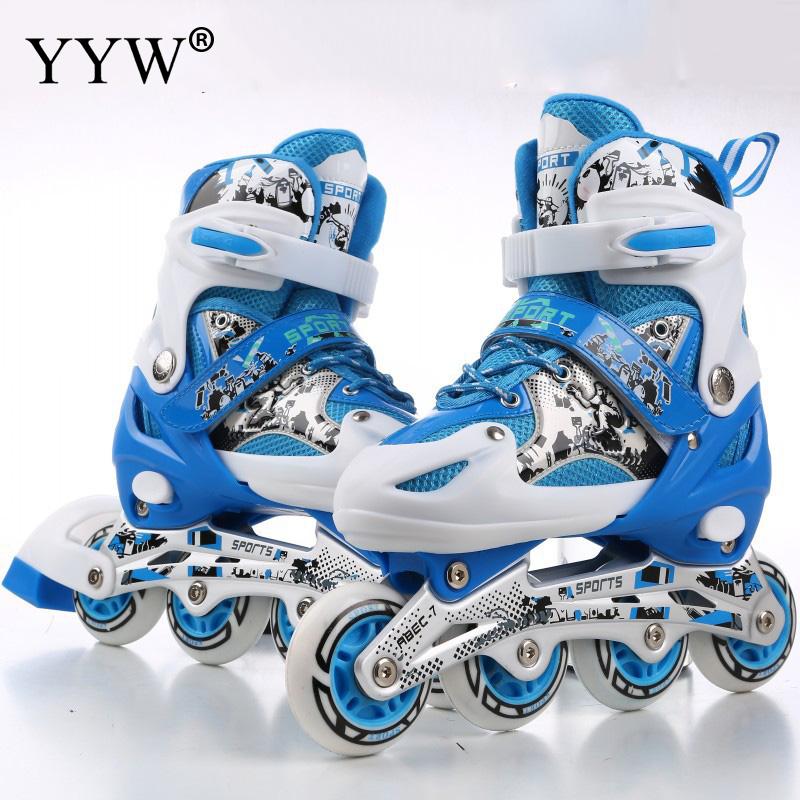 Adjustable Roller Skates Inline Speed Skate Shoes 4 Wheels For Children Professional Sktaing Men Size 26-42 Sneakers Rollers