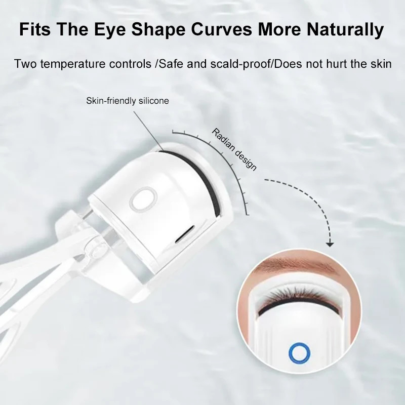 Eyelash Curler Portable Electric Heated Comb Eye Lash Long Lasting Eyelashes Curls Thermal Eyelash Curler Makeup Tools 240625