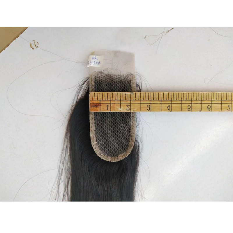 Brazilian Malaysian Indian 100% Human Hair 2X4 Lace Closure Free Part Straight Remy Hair Top Closures Natural Color
