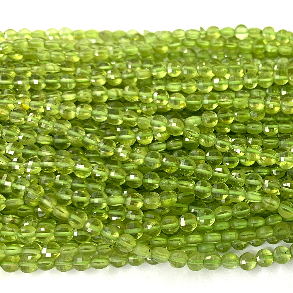 Veemake Natural Flat Coin Disce Faceted Small Beads Tourmaline Spinel Ruby Sapphire Iolite Diopside Labradorite Aquamarine C2