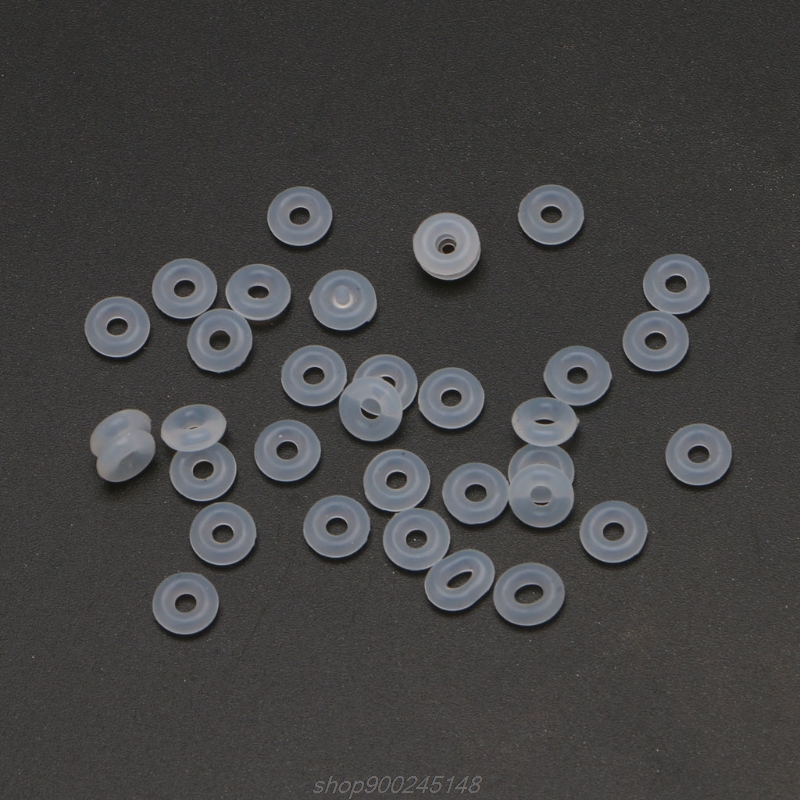 100Pcs Silicone Rubber Stoppers Ring Bead Charms Bracelets Compatible for Use Alone or with Clip Lock Spacer M10 21 Dropship