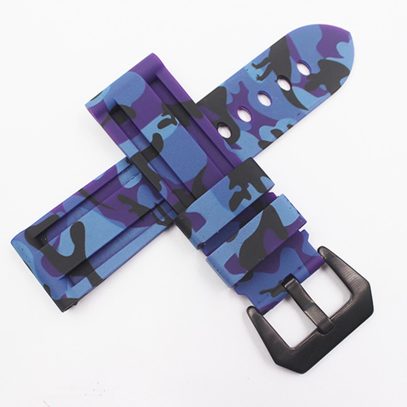 silicone camouflage strap for Panerai PAM111 24mm needle buckle