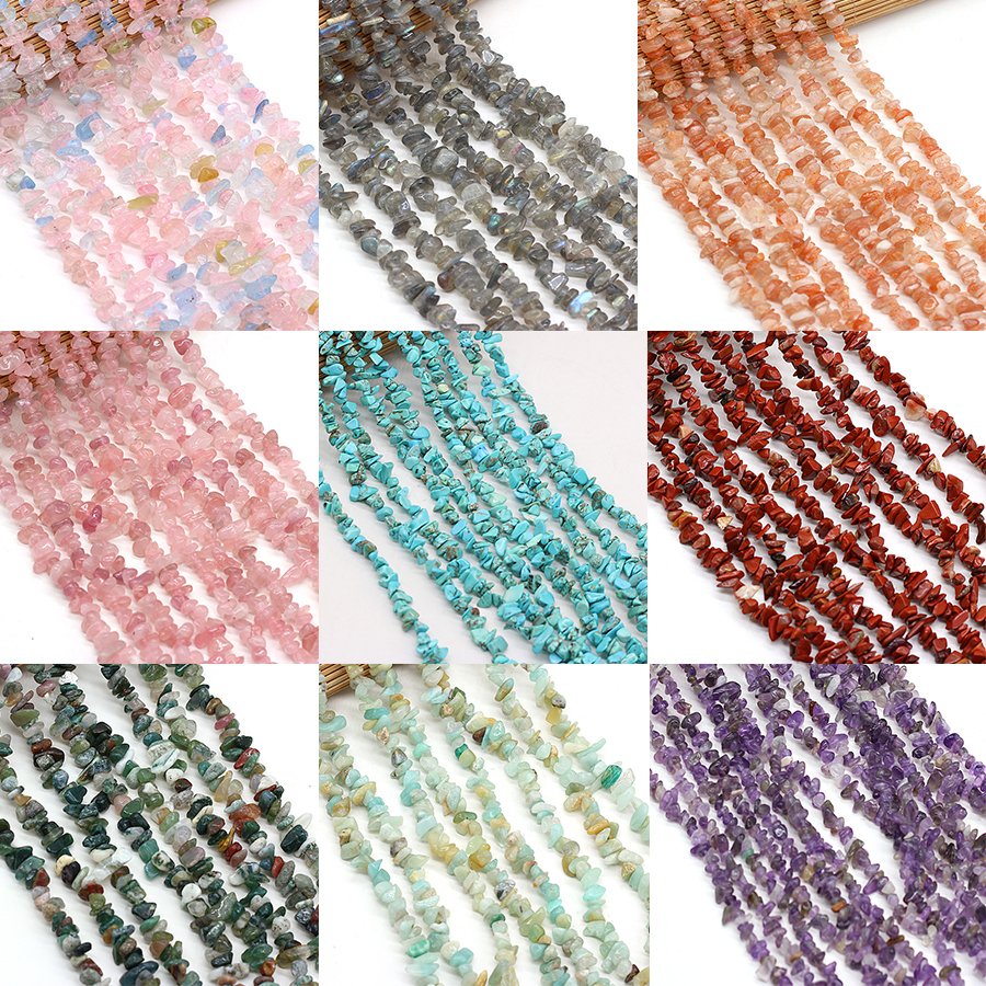 1strand 40cm Natural Flash Labradorite Stone Quartz High Quality Irregular Gravel Chips Loose Beads for Women Bracelet Jewelry