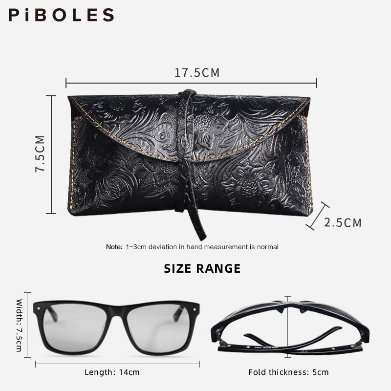 Portable Glasses Case Cover Soft Genuine Leather Sunglasses Holder Pouch Eyeglasses Bag Reading Glasses Box With String For Men