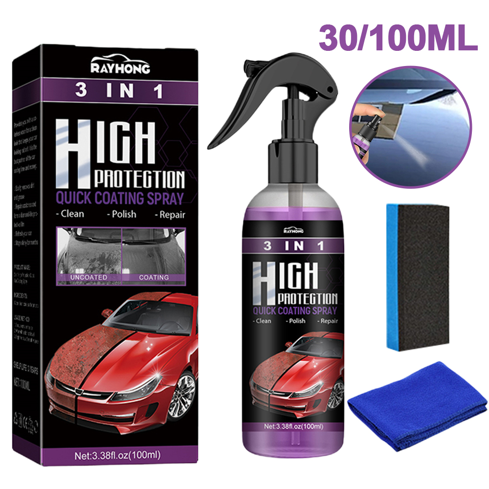 30ml/100ml Plastic Restorer 3 In 1 Car Ceramic Coating Spray Auto Nano Ceramic Coating Polishing Spraying Waxes Repair Removers