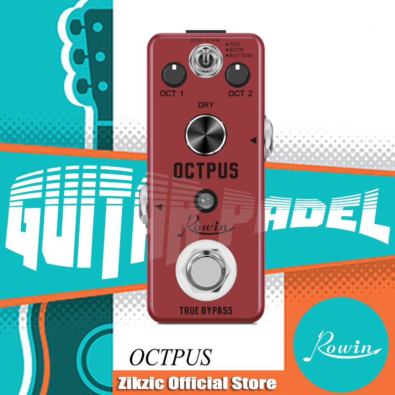 Rowin Guitar Octave Pedal For Electric Guitar Precise Polyphonic Octave Effects Generator Octpus Guitar Pedals True Bypass